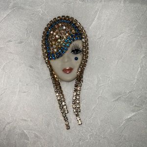 Marsha Bauer Signed Flapper Brooch